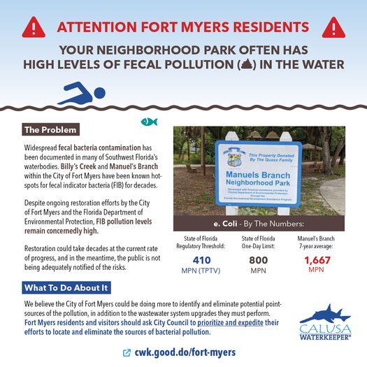 image of Eliminate Fecal Contamination in Fort Myers Waterbodies